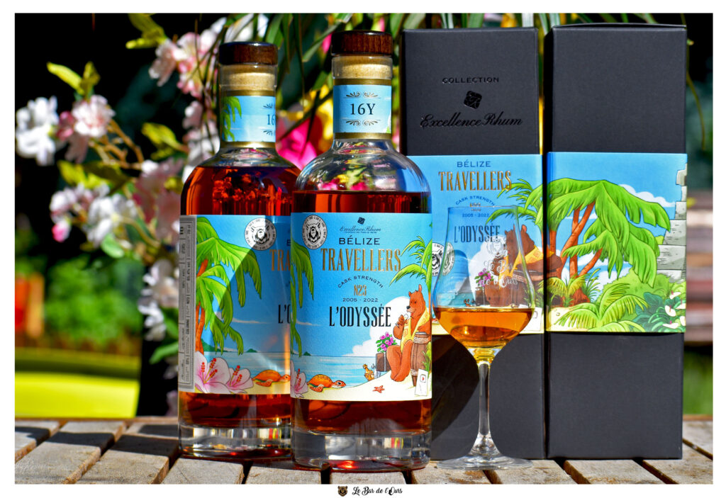 Photo du packaging de la bouteille de rhum Bélize pour la collection ExcellenceRhum 2022